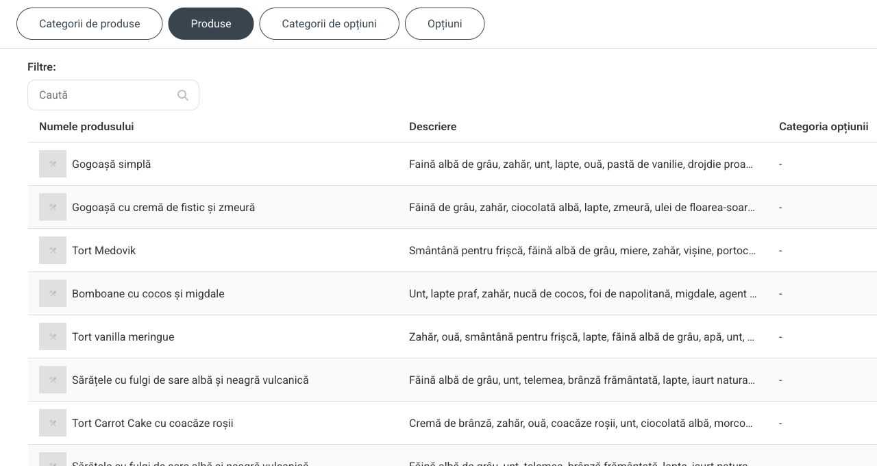 Configurezi modul de vânzare